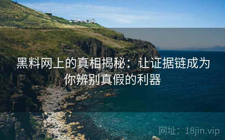 黑料网上的真相揭秘：让证据链成为你辨别真假的利器